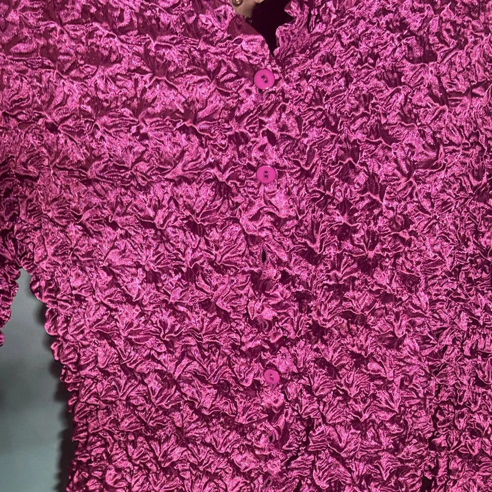 Purple Textured Jacket - Picture 3 of 5